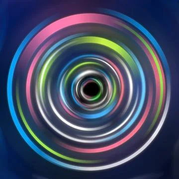 Colorful circular pattern with a vibrant and abstract glowing design イラスト素材