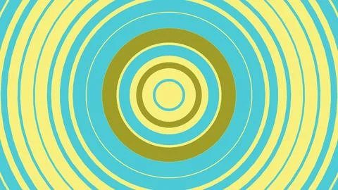 Colorful circular pattern with yellow and blue rings イラスト素材