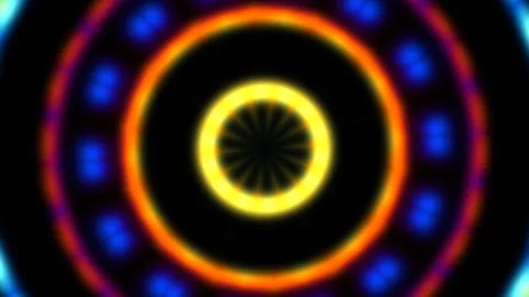 Colorful circular patterns create bright visual effects in Stock Footage 337939952