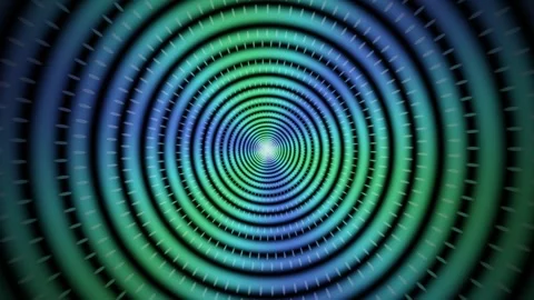 Colorful circular patterns create a sense of depth and motion Stock Footage 337232432