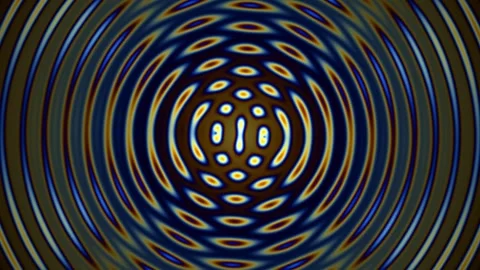 Colorful circular patterns create waves in a fluid design Stock Footage 338008514