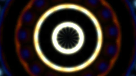 Colorful circular patterns with light effects in motion Stock Footage 338004262