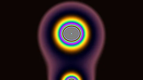 Colorful circular patterns with vibrant concentric circles Stock Footage 338316692