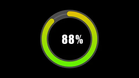 Colorful circular percentage numbers loading animation Video stock 275353070