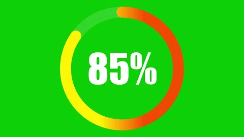 Colorful circular progress ring filling from 0% to 100% in vibrant. Stock Footage 320990192