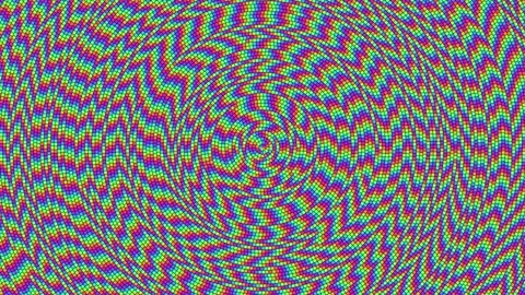 Colorful Circular Rotation Mandala Psychedelic Animation Loop II Stock Footage 242099357