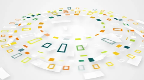 Colorful circular segments rotating loop Stock Footage 37124838