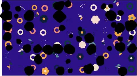 Colorful circular shapes on dark background 스톡 일러스트