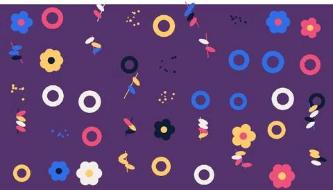 Colorful circular target pattern with dots Stock Illustration