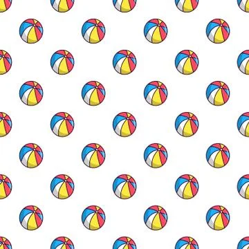 Colorful circus ball pattern Illustrazione stock