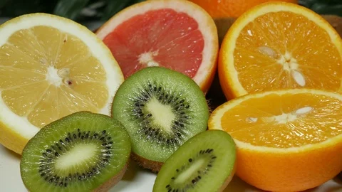 Colorful Citrus Fruit Stock Footage 87417641