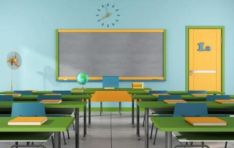 Colorful classroom Stock Illustration