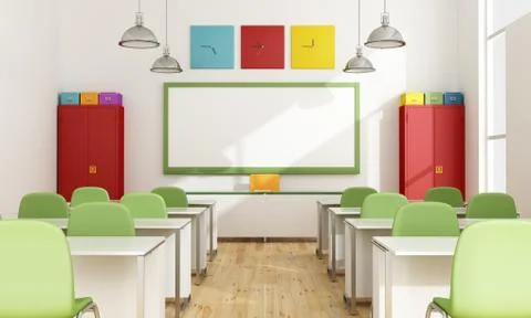Colorful classroom Stock Illustration