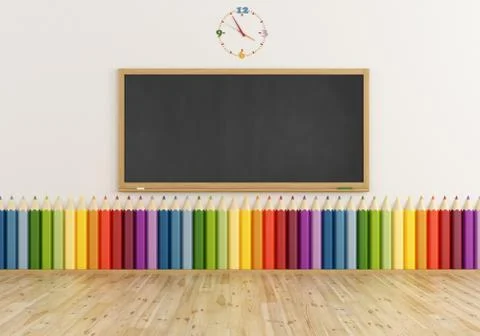Colorful classroom Stock Illustration