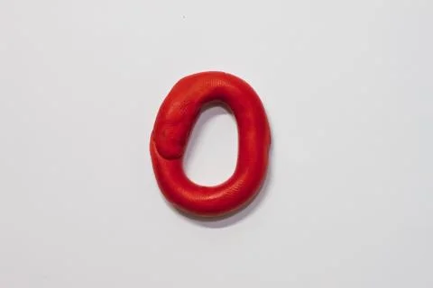 Colorful clay numeric characters. Stock Photos