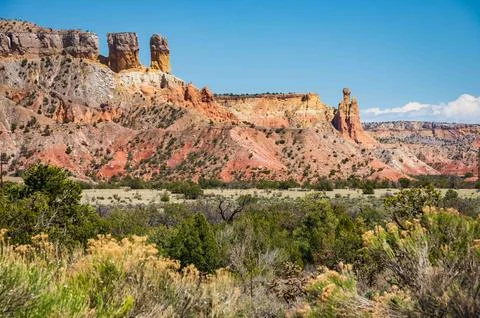 The Colorful Cliffs at Ghost Ranch Stock Photos