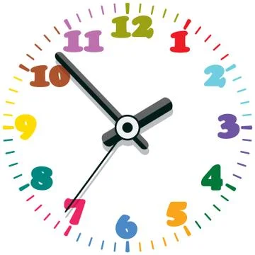 Colorful clock Stock Illustration