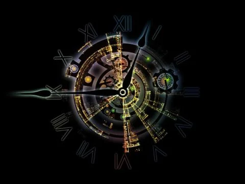 Colorful Clockwork Illustrazione stock