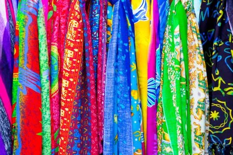 Colorful  of clothes Stock Photos