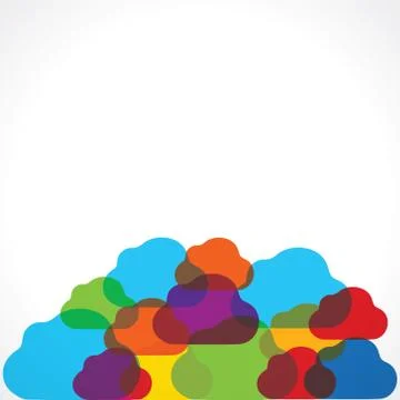 Colorful cloud background stock vector Illustrazione stock