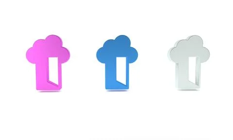 Colorful Cloud database icon isolated on white background. Cloud computing .. Stock Illustration