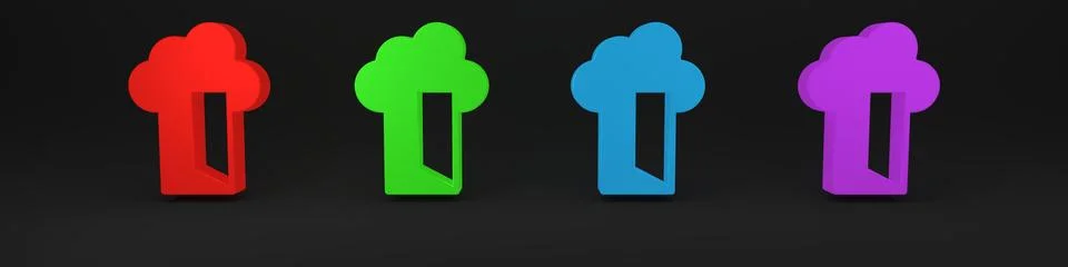 Colorful Cloud database icon isolated on black background. Cloud computing .. Stock Illustration