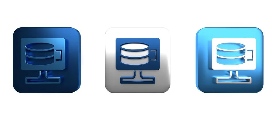 Colorful Cloud database icon isolated on white background. Cloud computing .. Illustrazione stock