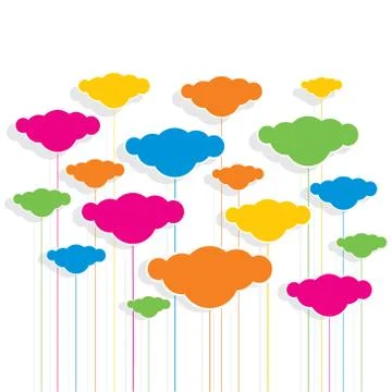 Colorful cloud design pattern background vector Stock Illustration