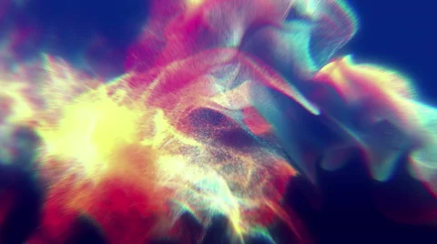 Colorful cloud particles. Seamless loop, 4K. Stockbeeldmateriaal 40340474