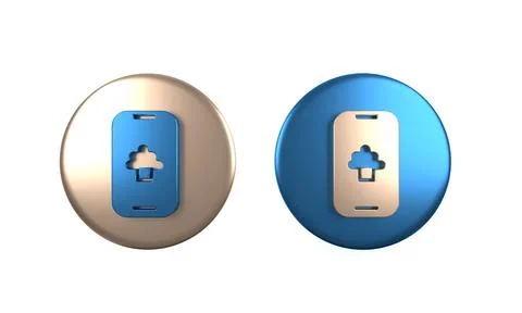 Colorful Cloud technology data transfer and storage icon isolated on white .. Stock Illustration