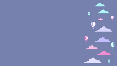 COLORFUL CLOUDS BALLOONS 4 Stock Footage 244484522