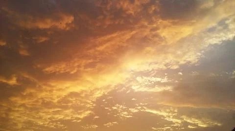 Colorful clouds in evening Stock Photos
