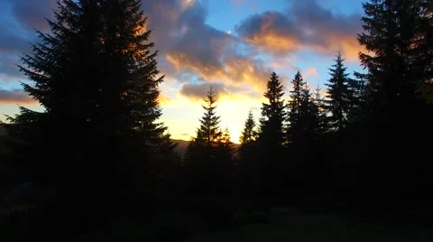 Colorful clouds float across the sky Stock Footage 66263921