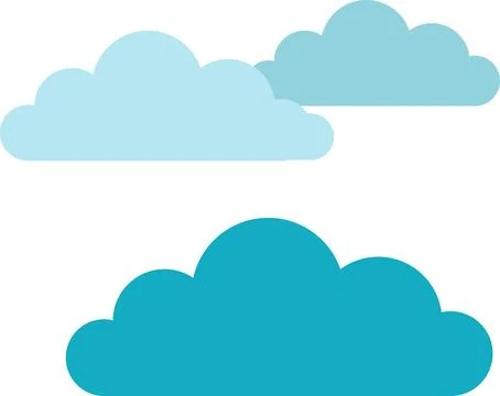 Colorful Clouds Float in the Sky During the Daytime in a Clear Blue Atmospher Stockillustratie