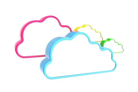 Colorful clouds Illustrazione stock