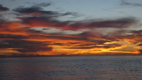 Colorful clouds on the sea in the evening 스톡 동영상 142244882