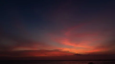 Colorful Clouds Sky during Sunset Time Lapse Stock Footage 118223657