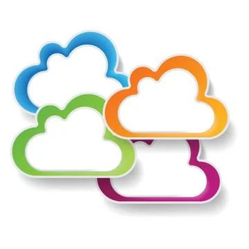 Colorful clouds on the sky Stock Illustration