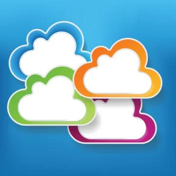 Colorful clouds on the sky Stock Illustration