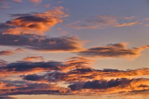 Colorful clouds in the sky Stock Photos