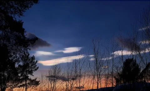 Colorful clouds in the sky Stock Photos
