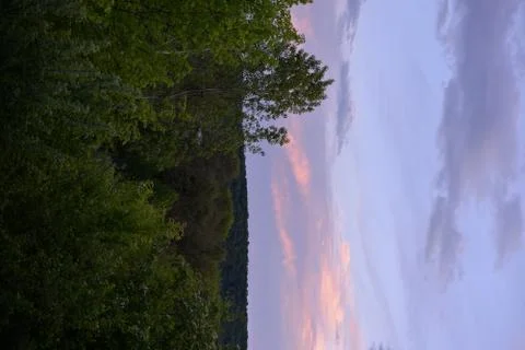 Colorful clouds in the sky at sunset Foto stock