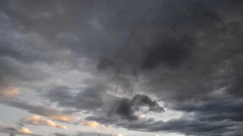 Colorful Clouds at  Twilight Timelapse Stock Footage 46112619
