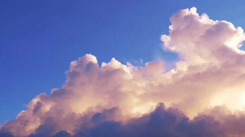 Colorful cloudscape changing in time lapse video in 4k Stock Footage 138993858