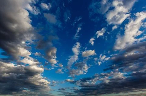Colorful cloudy sky at sunset. Gradient color. Sky texture, abstract nature b Photos