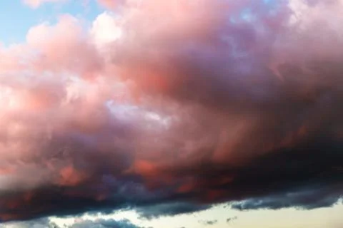 Colorful cloudy sky at sunset. Gradient color. Sky texture, nature background Stock Photos