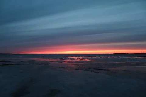 Colorful cloudy sky at sunset. Gradient color. Sky texture. Beautiful abstract Stock Photos