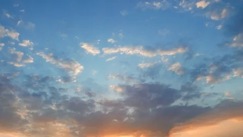 Colorful cloudy sky in the sunset. Loop. 4k Video stock 80866158