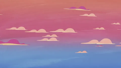 Colorful cloudy in sunset time Stock Footage 166368655