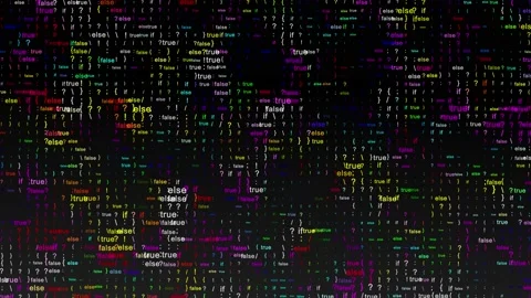 Colorful Code Dark Video stock 157971954